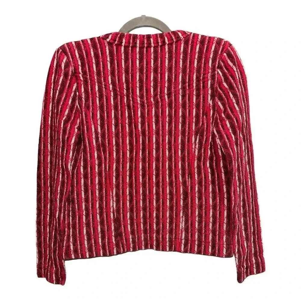 IRO Red, White & Black Inland‎ Tweed Striped Jacket
